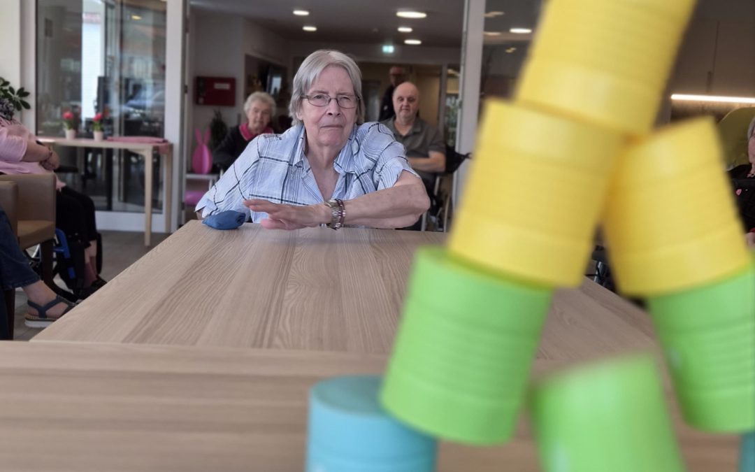 Bei uns wurde wieder fleißig gezielt – beim Dosenwerfen mit kleinen Säckchen! 🎯